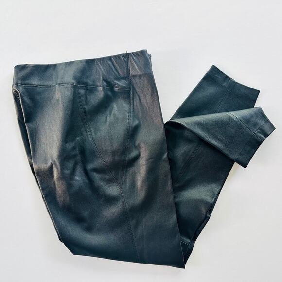 Lafayette 148 Stretch Nappa Lambskin Black Leather Greenwich Legging Size Medium - Picture 5 of 13